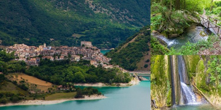 Come fare per prendere il sentiero della Cascata delle Vallocchie partendo da Castel di Tora?