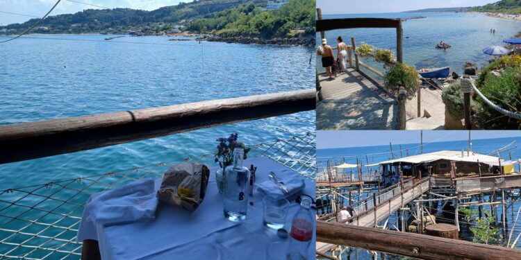 mangiare sul trabocco / foto di Brunella Nicolesi