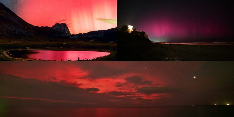 Aurora boreale in Abruzzo